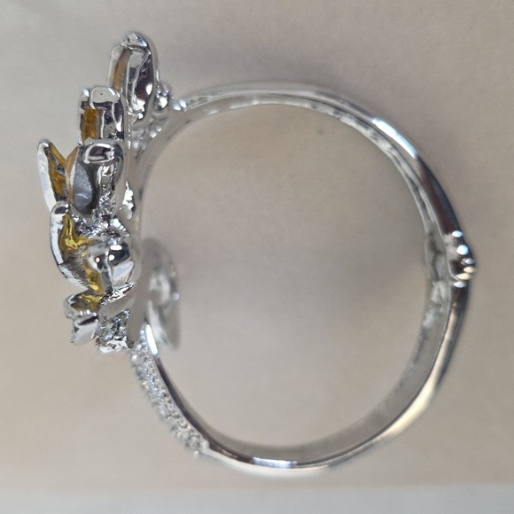 Bling! Vintage Silver CZ Statement Clamper Hinge Bracelet - Picture 6 of 8